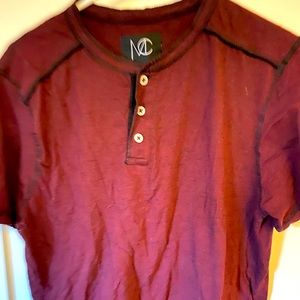 Modern culture maroon shirt size large